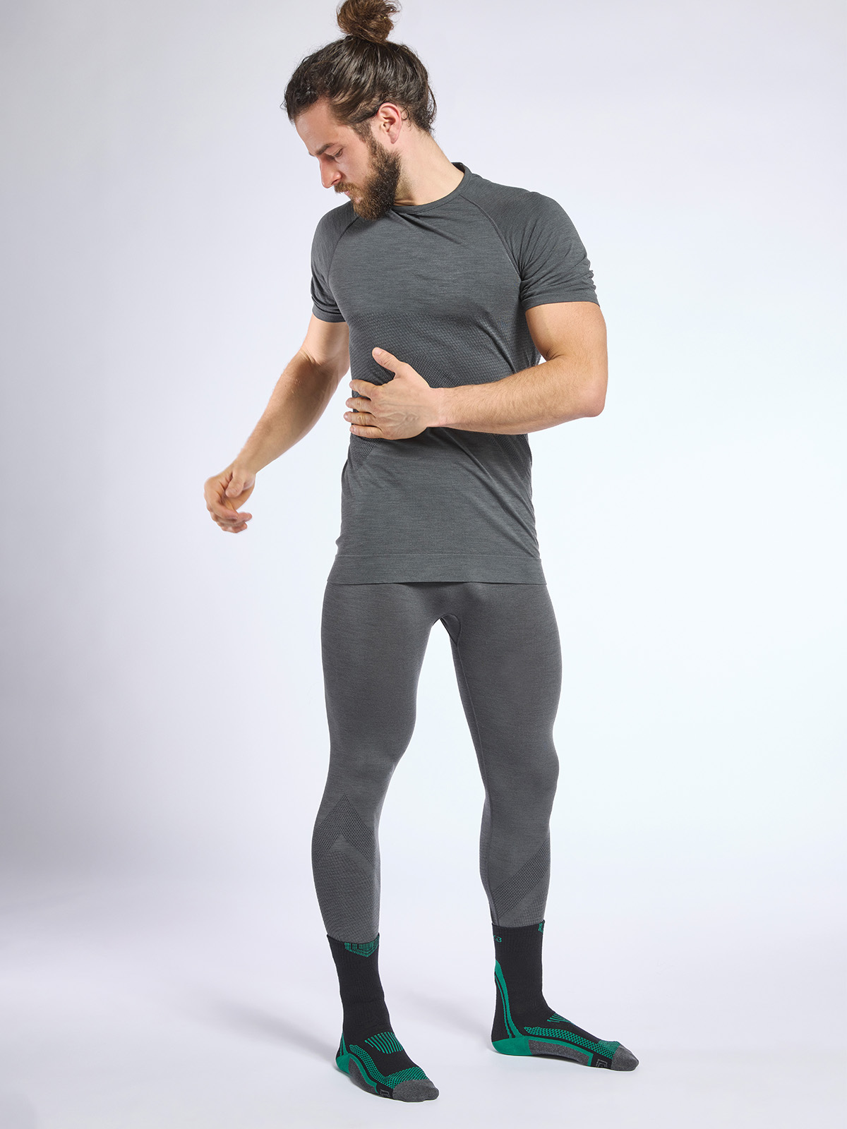 Pantalone lungo base layer uomo 62% lana merino | SWOOSH 5335 - immagine 2